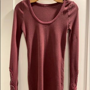 Free People lace detailed thermal long sleeve